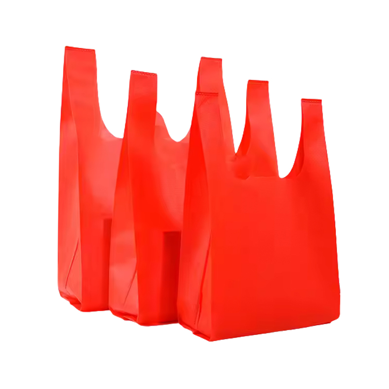 Bolsa de chaleco rojo no tejida