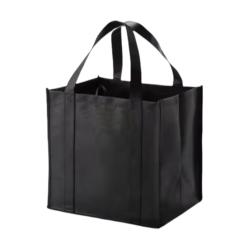Bolsa de vino portátil de tela negra no tejida