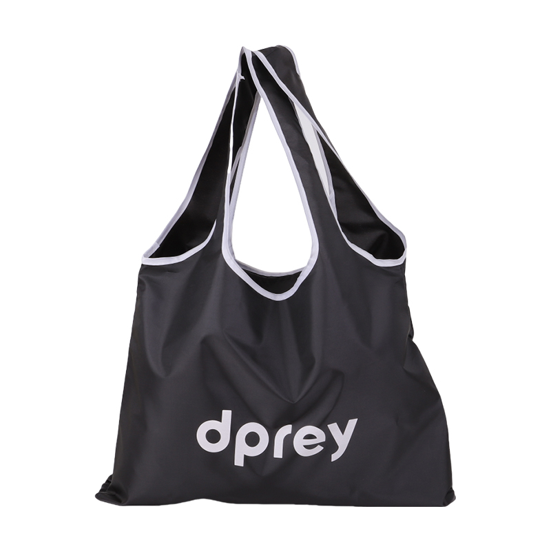 Bolso de compras de chaleco de poliéster negro