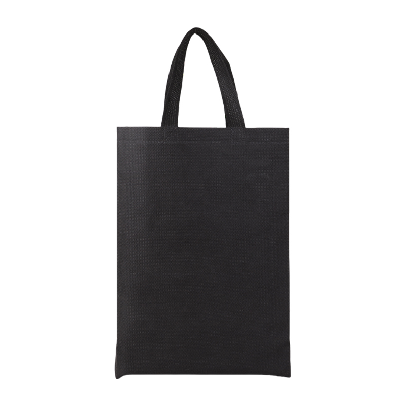 Bolso negro no tejido prensado al calor