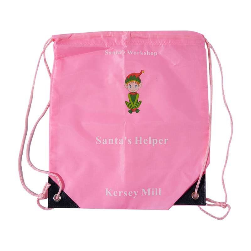 Mochila con cordón personalizada rosa