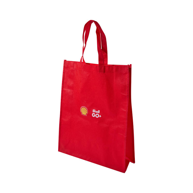 Bolso de compras rojo personalizado no tejido